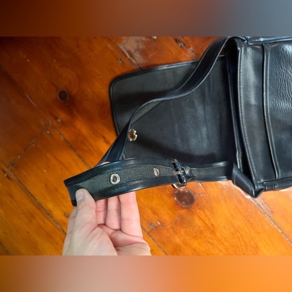 Leather black messenger crossbody Korean vintage boutique - Picture 13 of 14
